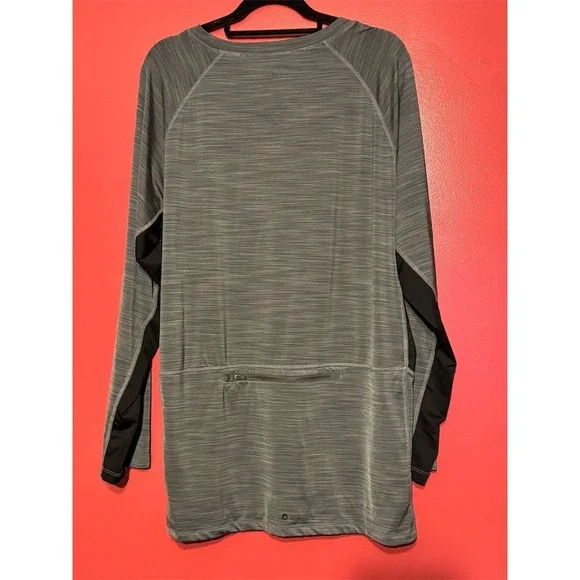 Hang Ten Men's Gray Long Sleeve Shirt XXL UV Protection Zipper Pocket - Picture 2 of 5